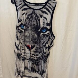 Blue-Eyed Tiger Sleeveless Top